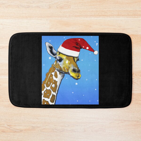 Item preview, Giraffe Logo - Christmas Giraffe - Giraffe Silhouette - Giraffe With Christmas Hat And Glasses designed and sold by ImagesDesigns.