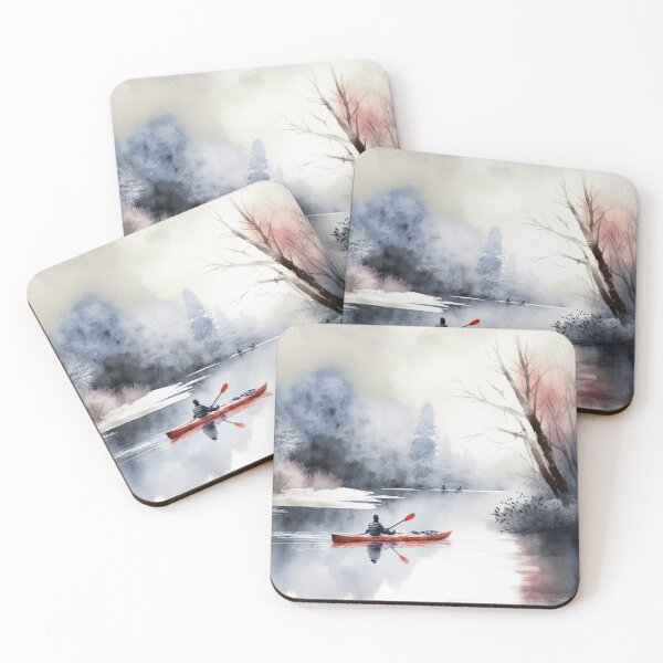Item preview, Kayaking on a winter morning designed and sold by BexStix.