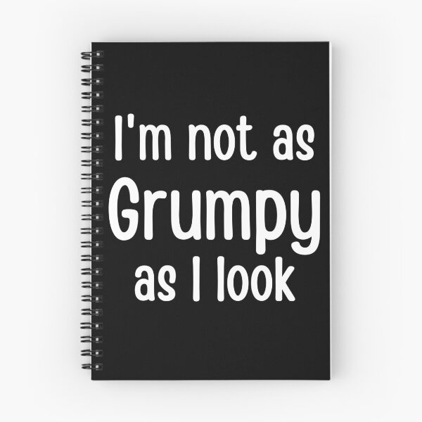 Item preview, I'm not as grumpy as I look - Funny Typography designed and sold by FunnyFactDesign.
