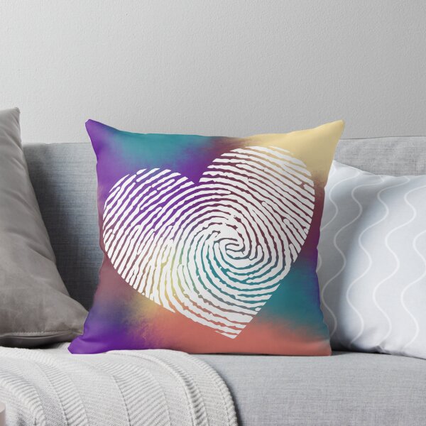 Item preview, Colourful tie dye heart fingerprint  designed and sold by TipTopTapo.