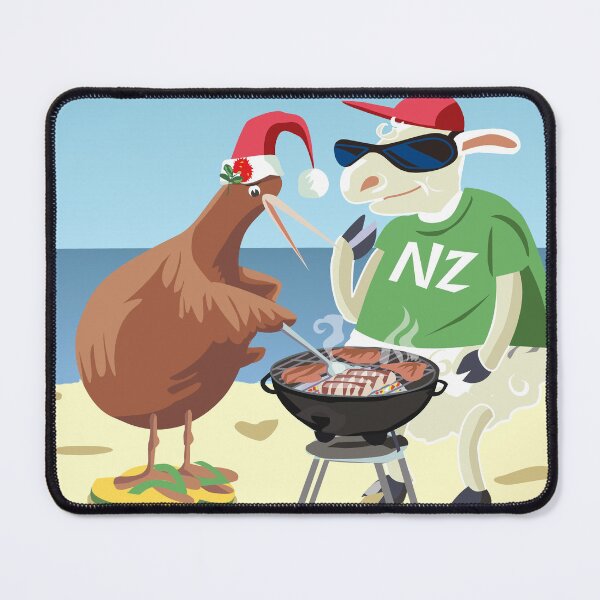 Item preview, New Zealand sheep and kiwi Christmas card designed and sold by contourcreative.