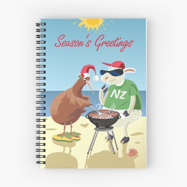 Item preview, New Zealand sheep and kiwi Christmas card designed and sold by contourcreative.