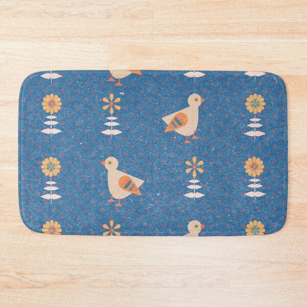 Item preview, Birds and Flowers on Blue designed and sold by Latoblooms.