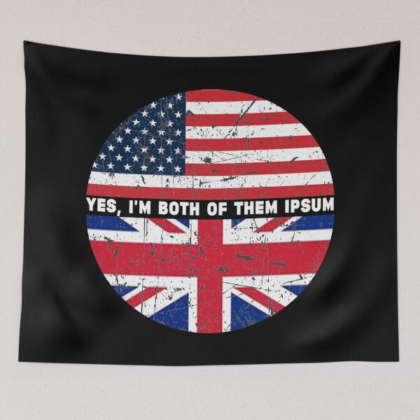 Item preview, Yes,I'm Both of Them - Half American Half British USA Flag United Kingdom Heritage designed and sold by Stixdesigns.