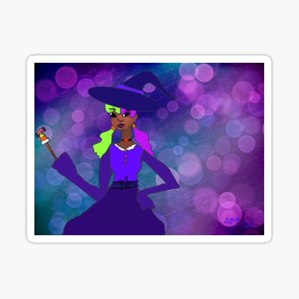 Item preview, The Best Witch with Purple Circle and Star Pattern Background - TTRPG designed and sold by jolabrese.