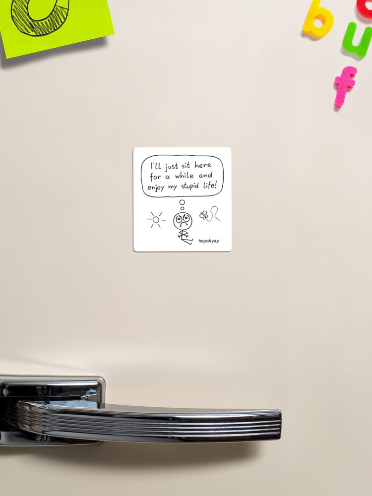 Thumbnail 1 of 3, Magnet, Enjoyment designed and sold by heyokyay.