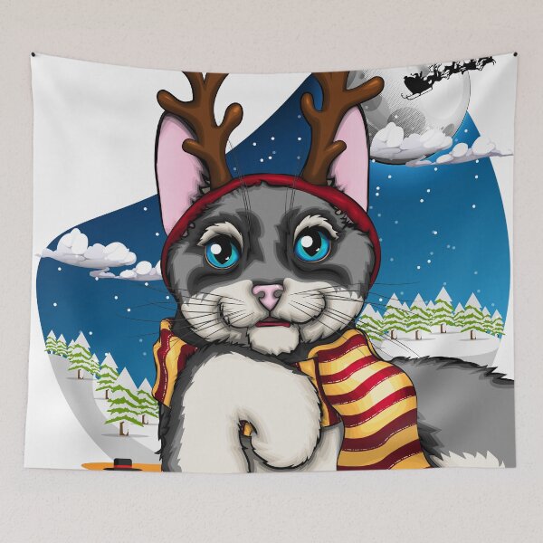 Item preview, reindeer cat designed and sold by h4nz4rt.