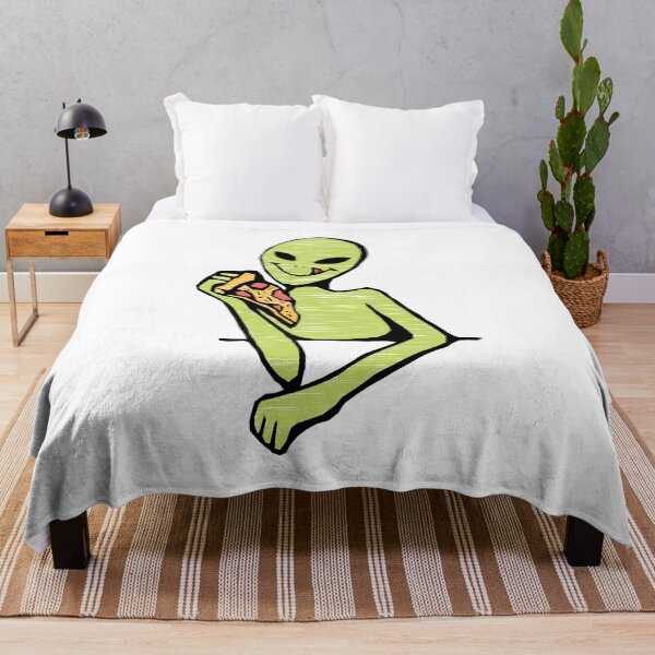 Item preview, Alien with pizza designed and sold by xcosmax.