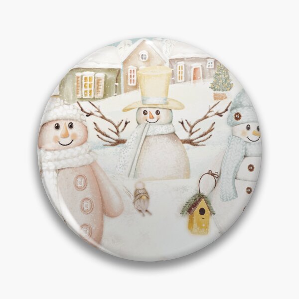 Item preview, Cute wintery landscape with the happy Snowmen having a Christmas party in the snow designed and sold by marina63.