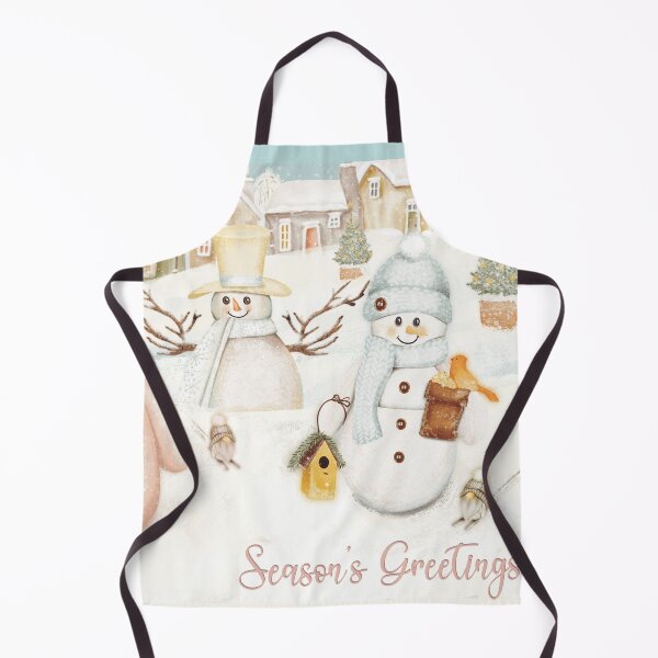 Item preview, Cute wintery landscape with the happy Snowmen having a Christmas party in the snow designed and sold by marina63.