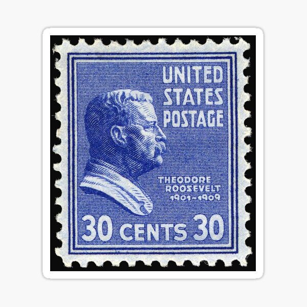 “Theodore Roosevelt stamp” Sticker for Sale by Tonbbo | Redbubble