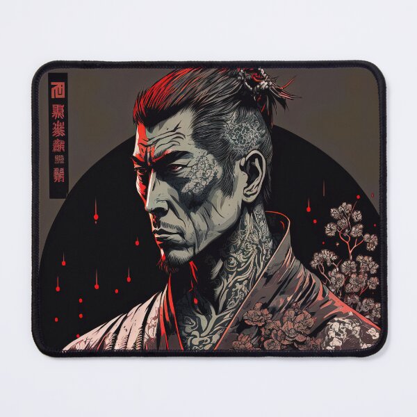 Item preview, Japanese man in ornate outfit, Woodblock Style, Vintage style, Samurai designed and sold by loraleiffxi.