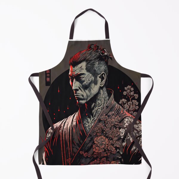 Item preview, Japanese man in ornate outfit, Woodblock Style, Vintage style, Samurai designed and sold by loraleiffxi.