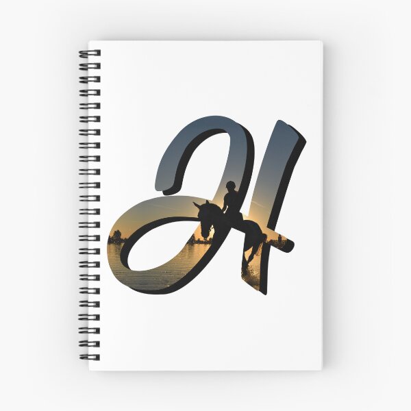 Item preview, Letter H Monogram Script Initial Horseback Riding Variant  designed and sold by quirkycounselor.