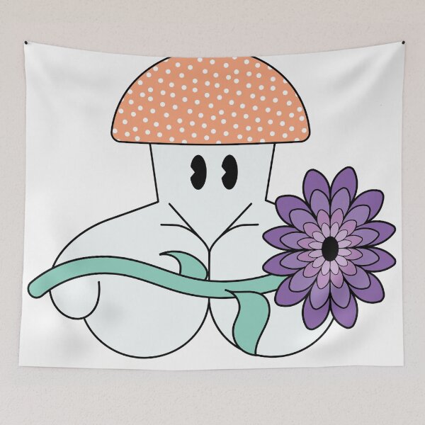 Item preview, Cute Purple Flower Mushroom designed and sold by Poly-Apparel.