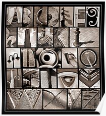 Alphabet Monochrome Print Poster