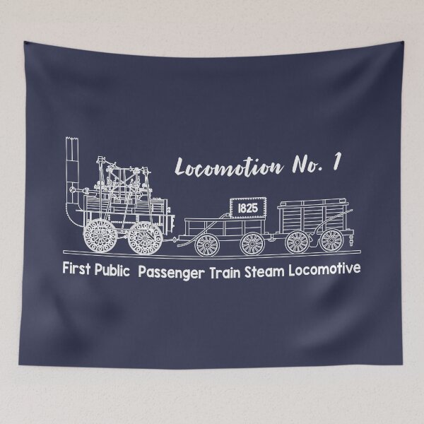 Item preview, Locomotion No. 1 First Public Passenger Steam Train Blueprint Diagram Gift designed and sold by Maljonic.