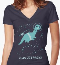 I Has Jetpack! Women's Fitted V-Neck T-Shirt