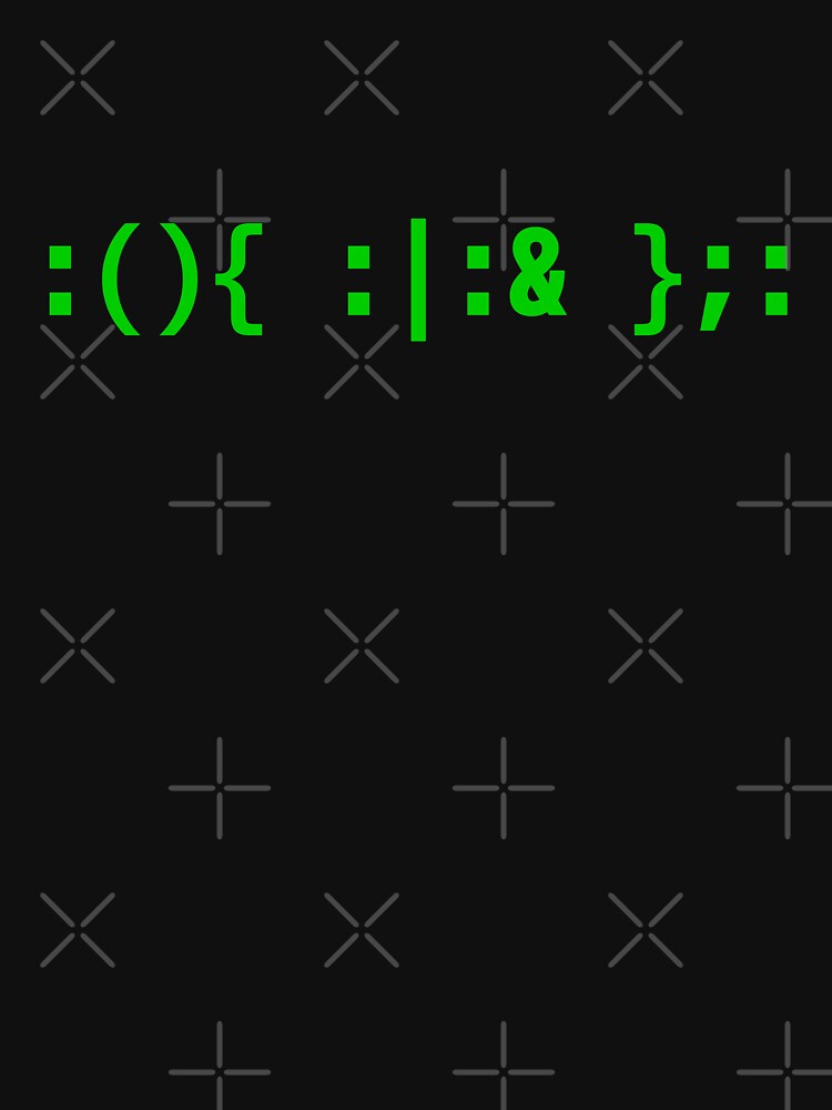Thumbnail 5 of 5, Pullover Hoodie, Bash Fork Bomb - Green Text Design for Command Line Hackers designed and sold by geeksta.