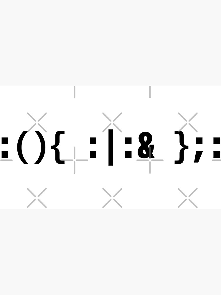 Thumbnail 7 of 7, Cap, Bash Fork Bomb - Black Text Design for Command Line Hackers designed and sold by geeksta.