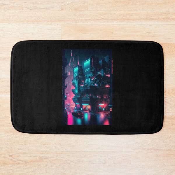 Item preview, Future City Ground Zero (Retrosynth Neo Noir Blade Runner Theme Cityscape Vaporwave Poster) designed and sold by ZGigerBarker.