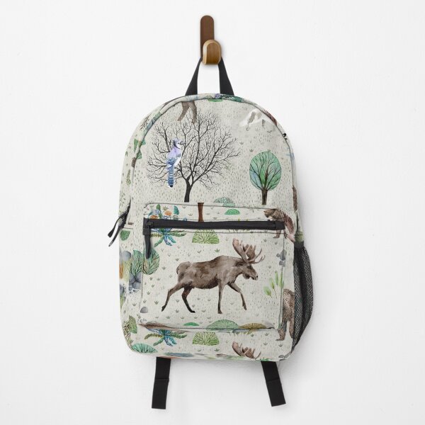 Item preview, Yukon Backwoods, the steppes in Canada with all their typical animals designed and sold by Rebecca Reck Art.