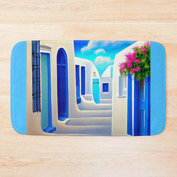 Item preview, Santorini Street 6 - Throw Pillows and Prints.  designed and sold by ScatterHub.