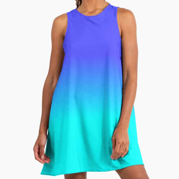 fluorescent blue dress Light Blue Beaded Long Prom Dress, Sky Blue / 8 main image 0