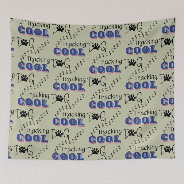 Item preview, Dog Tracking is COOL  (for light colored fabrics)for the rescuers who find lost kids, pets, elderly and other animals, the heroes who train and track. designed and sold by tranquilbeach.