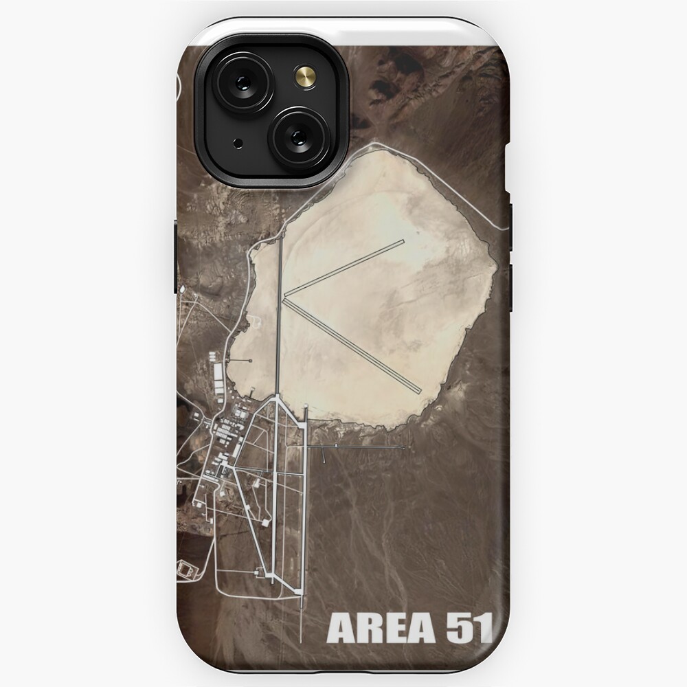 AREA 51 aka Groom Lake Map iPhone Case