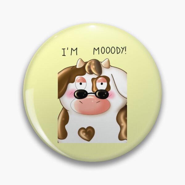 Item preview, I'm Mooody! Cute cow with glasses / sunglasses designed and sold by GiiReez.