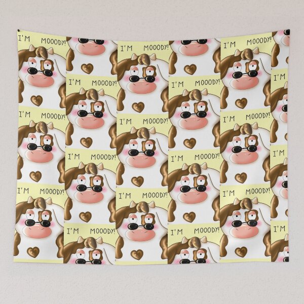 Item preview, I'm Mooody! Cute cow with glasses / sunglasses designed and sold by GiiReez.