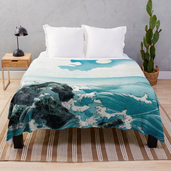 Item preview, Vintage Ocean Wave at Kojima Island, Vintage Japanese Woodcut Print designed and sold by BossyCatHome.
