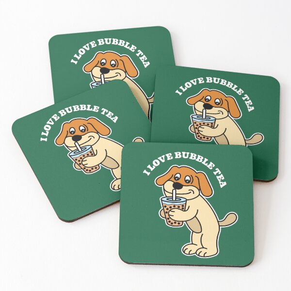 Item preview, Dog Drinking Bubble Tea designed and sold by define design.