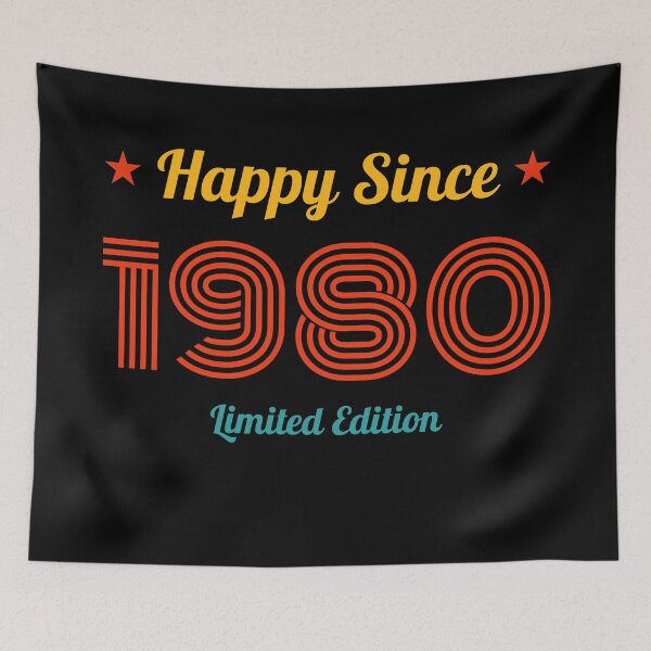 Item preview, VINTAGE HAPPY SINCE 1980 LIMITED EDITION BIRTHDAY GIFT IDEA designed and sold by Kipcio.