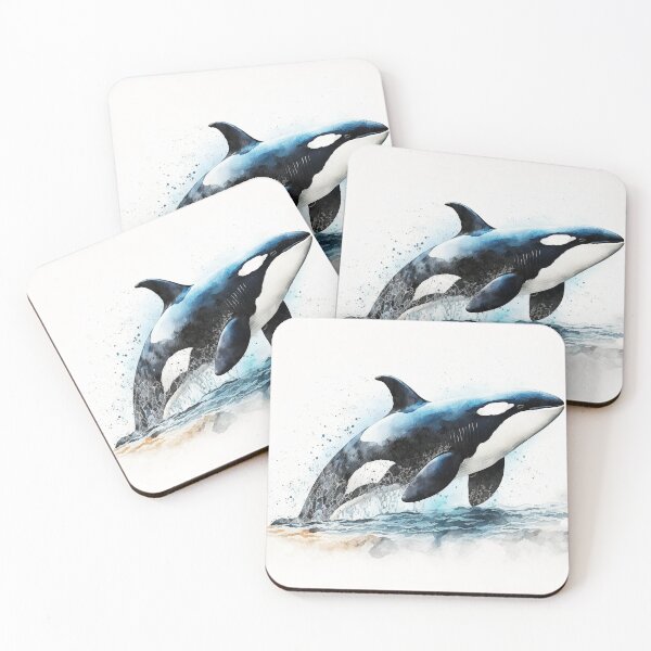 Item preview, Watercolour Orca Whale designed and sold by NattyCorvus.