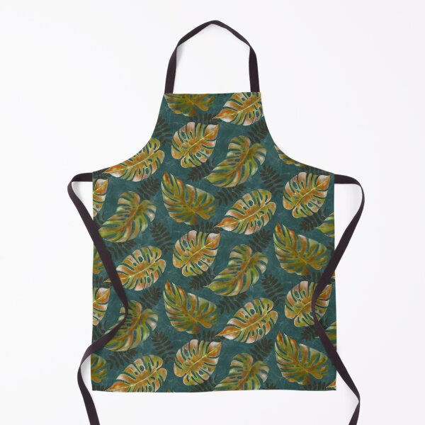 Item preview, Decorative Colorful Monstera Brown Leaves Blue Abstract Background designed and sold by Tina Veenstra.
