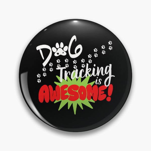Item preview, Dog Tracking is Awesome Retro Red design (for dark colored fabrics)for the rescuers who find lost kids, pets, elderly and other animals, the heroes who train and track. designed and sold by tranquilbeach.