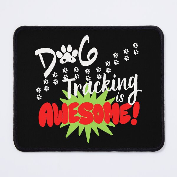 Item preview, Dog Tracking is Awesome Retro Red design (for dark colored fabrics)for the rescuers who find lost kids, pets, elderly and other animals, the heroes who train and track. designed and sold by tranquilbeach.