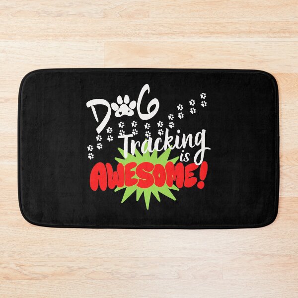 Item preview, Dog Tracking is Awesome Retro Red design (for dark colored fabrics)for the rescuers who find lost kids, pets, elderly and other animals, the heroes who train and track. designed and sold by tranquilbeach.