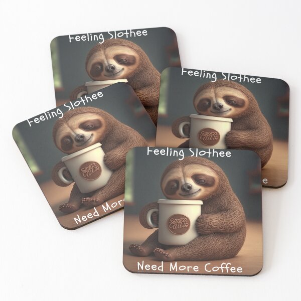 Item preview, Feeling Slothee Need More Coffee designed and sold by TheBaconStudio.