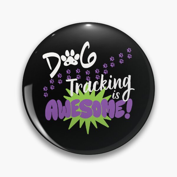 Item preview, Dog Tracking is Awesome Retro Purple design (for dark colored fabrics)for the rescuers who find lost kids, pets, elderly and other animals, the heroes who train and track. designed and sold by tranquilbeach.