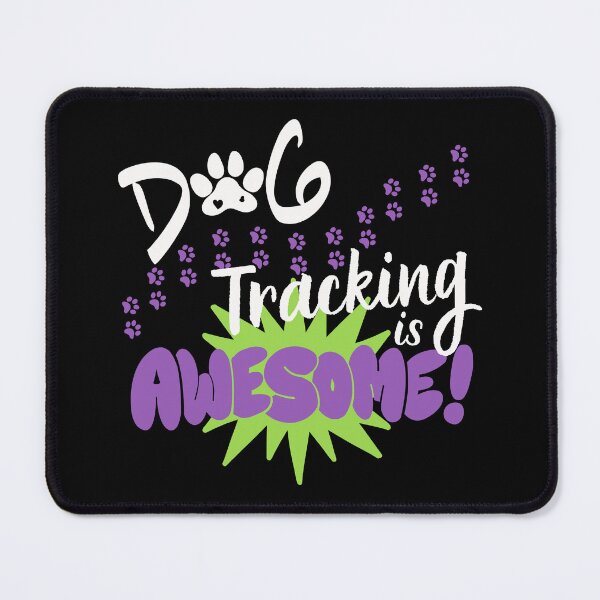 Item preview, Dog Tracking is Awesome Retro Purple design (for dark colored fabrics)for the rescuers who find lost kids, pets, elderly and other animals, the heroes who train and track. designed and sold by tranquilbeach.