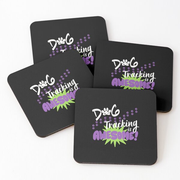 Item preview, Dog Tracking is Awesome Retro Purple design (for dark colored fabrics)for the rescuers who find lost kids, pets, elderly and other animals, the heroes who train and track. designed and sold by tranquilbeach.
