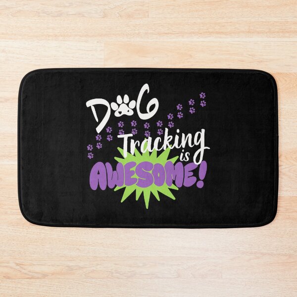 Item preview, Dog Tracking is Awesome Retro Purple design (for dark colored fabrics)for the rescuers who find lost kids, pets, elderly and other animals, the heroes who train and track. designed and sold by tranquilbeach.