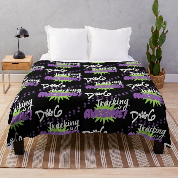 Item preview, Dog Tracking is Awesome Retro Purple design (for dark colored fabrics)for the rescuers who find lost kids, pets, elderly and other animals, the heroes who train and track. designed and sold by tranquilbeach.