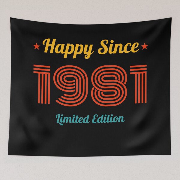 Item preview, VINTAGE HAPPY SINCE 1981 LIMITED EDITION BIRTHDAY GIFT IDEA designed and sold by Kipcio.