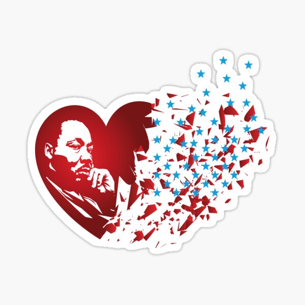 Artikel-Vorschau von Herz Martin Luther King, designt und verkauft von ArtSolitary.