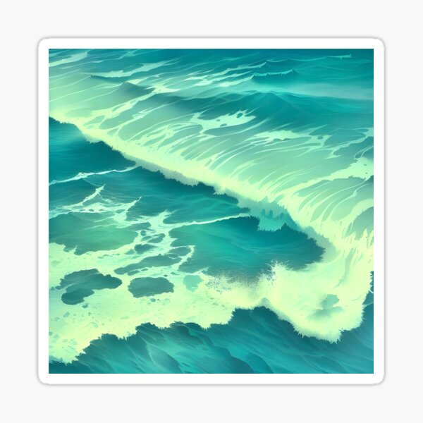 Frothy Waves (Pacific Blue) Sticker