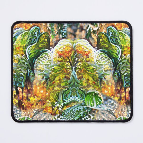Item preview, ferns, mosses, fireflies, mysterious forest, fairy forest, fairy tale, atmospheric, natural pattern, green, yellow designed and sold by Maria Mihailova.